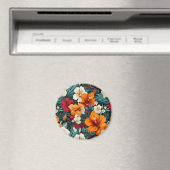 #3 Bloemen patroon Magneet (Insitu (Vaatwasser))