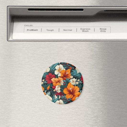 #3 Bloemen patroon Magneet (Insitu (Vaatwasser))