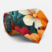 #3 Bloemen patroon Stropdas (Opgerold)