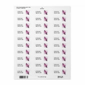 3 bloemen - roze etiket (Full Sheet)