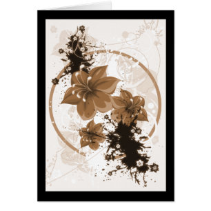 3 bloemen - Sepia