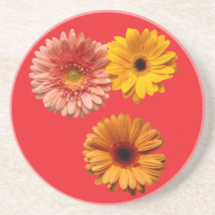 3 Bloemen Zandsteen Onderzetter