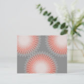 3 bloemige abstracte kunst briefkaart (Staand voorkant)