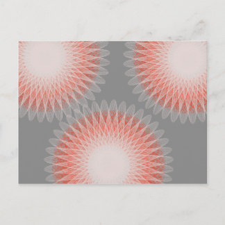 3 bloemige abstracte kunst briefkaart