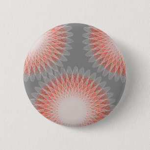 3 bloemige abstracte kunst ronde button 5,7 cm