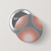 3 bloemige abstracte kunst ronde button 5,7 cm (Voorkant /achterkant)