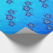 3 Blue Honu Turtles Cadeaupapier (Hoek)