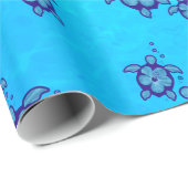 3 Blue Honu Turtles Cadeaupapier (Rol Hoek)