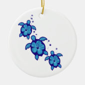3 Blue Honu Turtles Keramisch Ornament (Voorkant)
