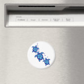 3 Blue Honu Turtles Magneet (Insitu (Vaatwasser))