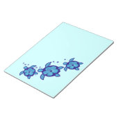 3 Blue Honu Turtles Notitieblok (Schuin)
