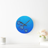 3 Blue Honu Turtles Ronde Klok (Huis)
