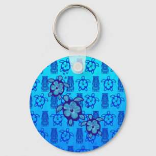 3 Blue Honu Turtles Sleutelhanger