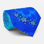 3 Blue Honu Turtles Stropdas (Opgerold)