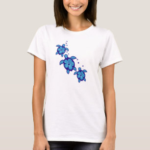 3 Blue Honu Turtles T-shirt