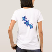 3 Blue Honu Turtles T-shirt (Achterkant)