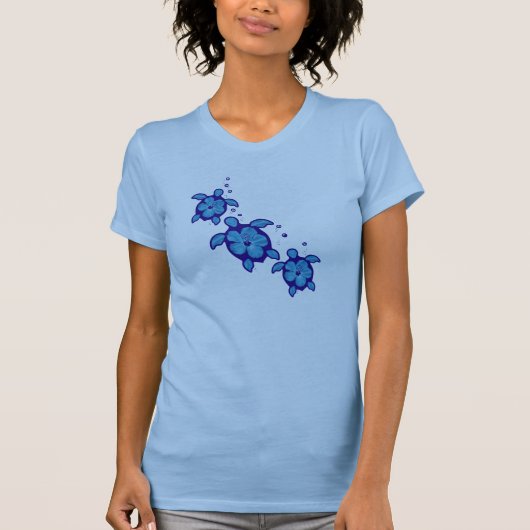 3 Blue Honu Turtles T-shirt (Voorkant)