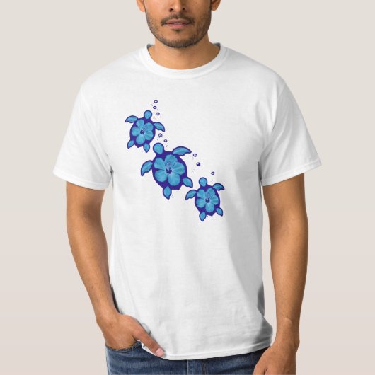 3 Blue Honu Turtles T-shirt (Voorkant)