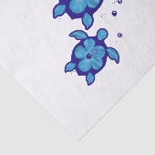 3 Blue Honu Turtles Tissuepapier (Detail)