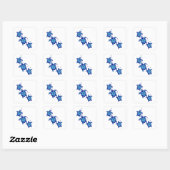 3 Blue Honu Turtles Vierkante Sticker (Vel)