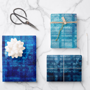 3 Blue Plays Mannen Special Occasion Gift Inpakpapier Vel