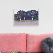 3 Boat Cotuit Skiff Race Canvas Afdruk (Insitu (Woonkamer))