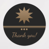 3 Bol Brushed Goud Zwart Professionele Labels (Design 2)