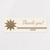 3-bollen gouden tekst bedankt-labels labels (Design 1)