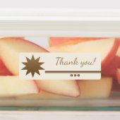 3 Bolletjes Gouden Tekst Bedankt Labels (Aangebracht)