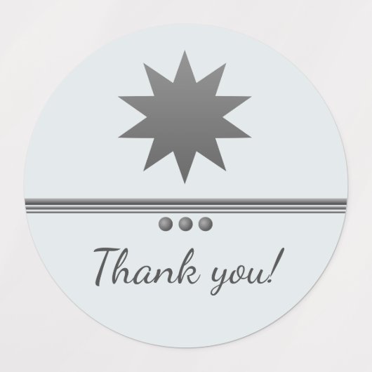 3-bolvormige zilveren tekst professionele labels (Design 1)