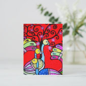 3 BRIEFKAART PEACOCKS (Staand voorkant)