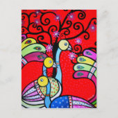 3 BRIEFKAART PEACOCKS (Voorkant)