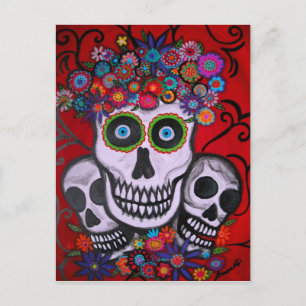3 BRIEFKAART SKULLS
