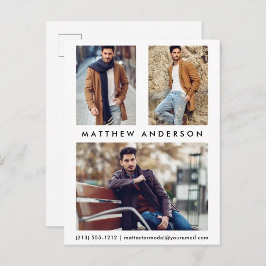 3 Briefkaart van de Comp Card-fotospeler W (Voorkant / Achterkant)