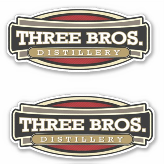 3 Bros Distillery Stickers (Voorkant)