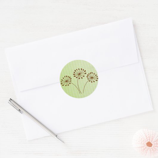 3 Bruin-Dandelion Herfst Bloemventilatoren Sticker (Envelop)