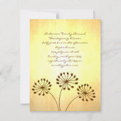 3 bruine bloemen kaart (Voorkant)