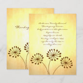 3 bruine bloemen kaart (Voorkant / Achterkant)