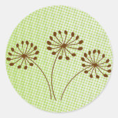 3 Bruine Paardenbloem Herfst Bloem Stickers (Voorkant)