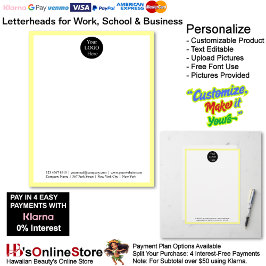3 Business Yellow Logo Letterhead Business Brand  Briefhoofd