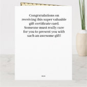 3 Cadeaubonnen Kaart (Achterkant)