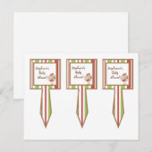 3 Cakeskookpan Rood Barn Boerderij Rooster Uitnodiging Briefkaart (Voorkant / Achterkant)