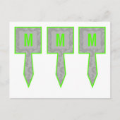 3 Caketenklakken Moderne grijze Damaslaag afdrukke Briefkaart (Voorkant)