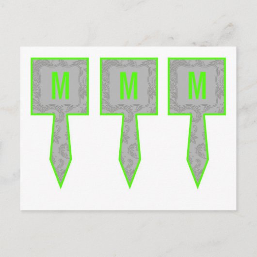 3 Caketenklakken Moderne grijze Damaslaag afdrukke Briefkaart (Voorkant)