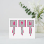 3 Caketenklakken Moderne grijze Damaslaag afdrukke Briefkaart (Staand voorkant)