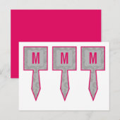 3 Caketenklakken Moderne grijze Damaslaag afdrukke Briefkaart (Voorkant / Achterkant)