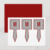 3 Caketenklakken Moderne grijze Damaslaag afdrukke Briefkaart (Voorkant / Achterkant)