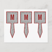 3 Caketenklakken Moderne grijze Damaslaag afdrukke Briefkaart (Voorkant)