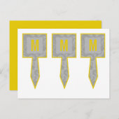 3 Caketenklakken Moderne grijze Damaslaag afdrukke Briefkaart (Voorkant / Achterkant)