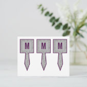 3 Caketenklakken Moderne grijze Damaslaag afdrukke Briefkaart (Staand voorkant)